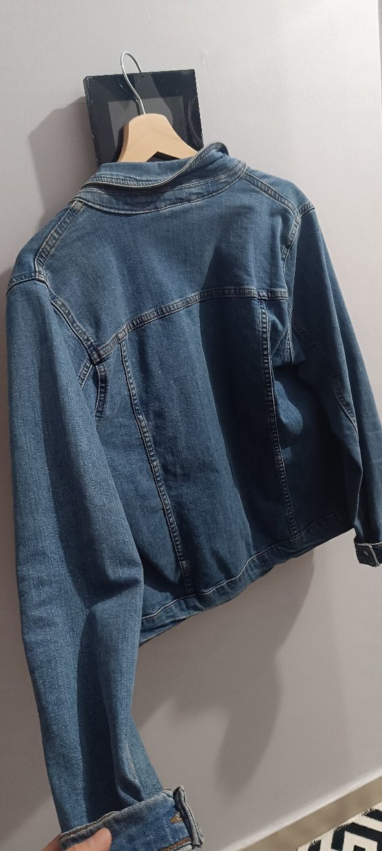 Kadın Mavi Denim Ceket - Görsel 5