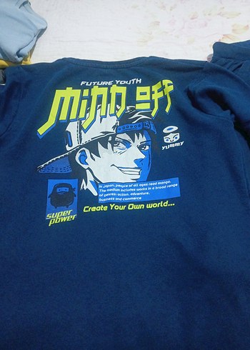 Erkek Çocuk Lacivert Baskılı eşofman takımı - Görsel 2