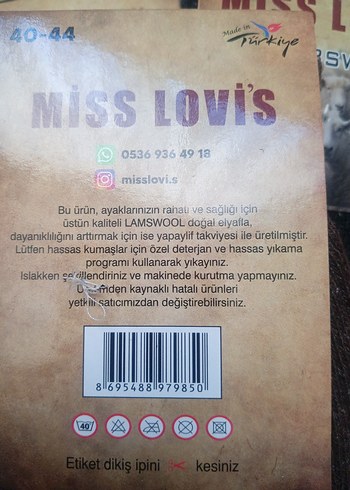 Miss Lambs Yünlü erkek çorabı - Görsel 5