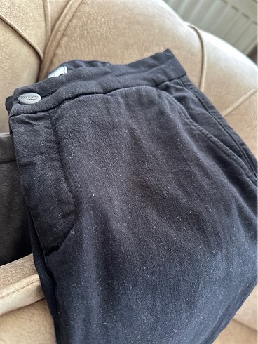 36 Beden siyah Renk twist ispanyol paça pantolon