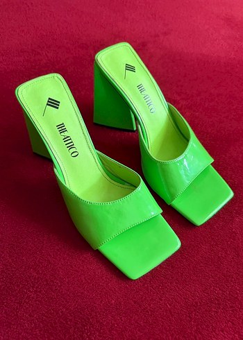 The attico marka Yeşil Kadın Topuklu Terlik - Görsel 2