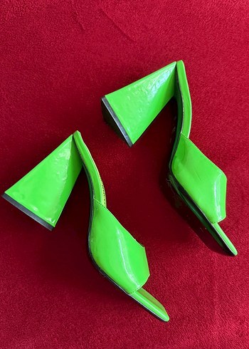 The attico marka Yeşil Kadın Topuklu Terlik - Görsel 3