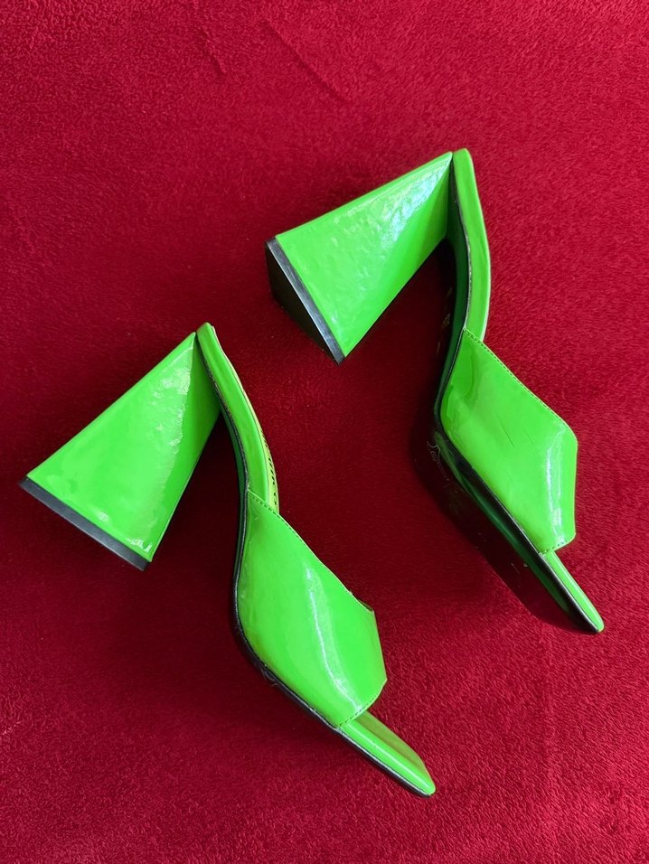 The attico marka Yeşil Kadın Topuklu Terlik - Görsel 3