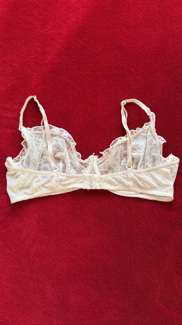 Nakışlı Bohem Vintage Beyaz Sütyen - Görsel 2