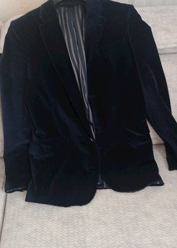 Lacivert Erkek Düz Düğmeli  Ceket - Görsel 2