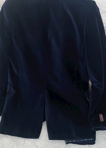 Lacivert Erkek Düz Düğmeli  Ceket - Görsel 5