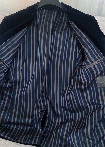 Lacivert Erkek Düz Düğmeli  Ceket - Görsel 4