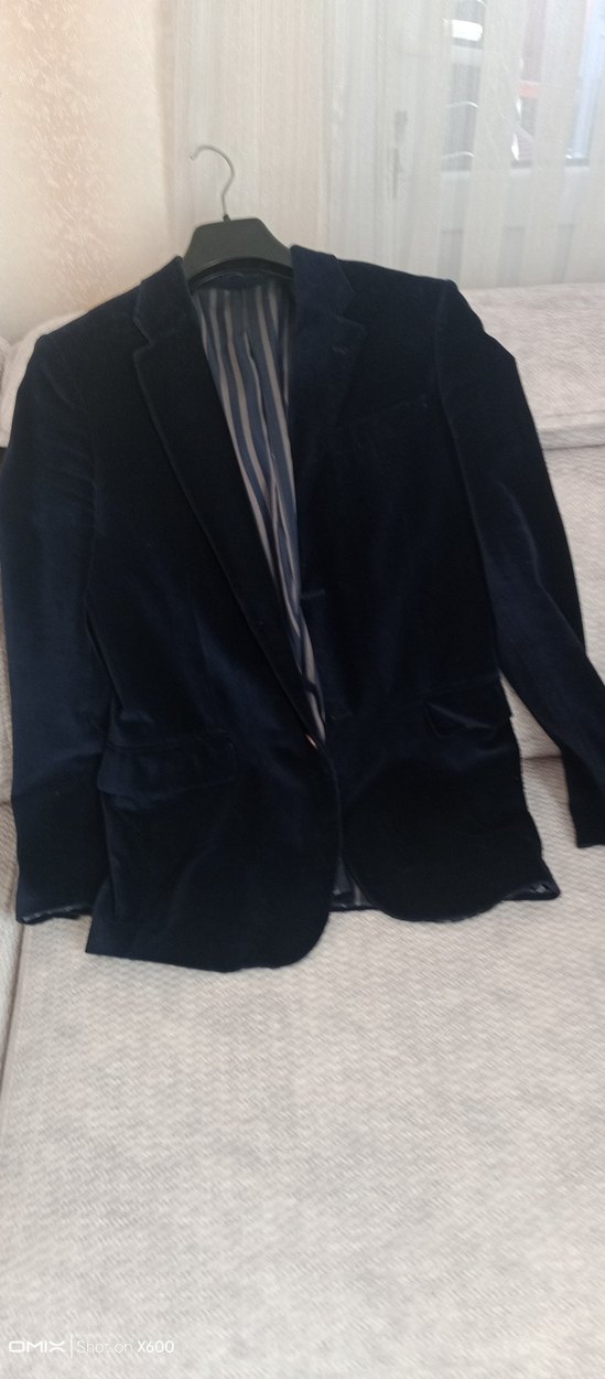 Lacivert Erkek Düz Düğmeli  Ceket - Görsel 2