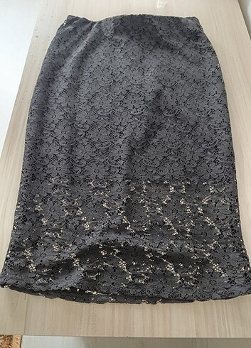 H&M Dantelli Siyah mini Etek
