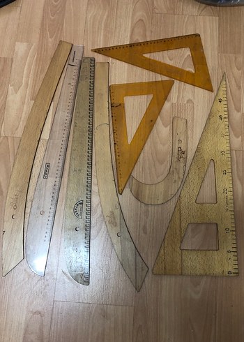 Ahşap ve Plastik Cetvel Seti ve Çanta - Görsel 3