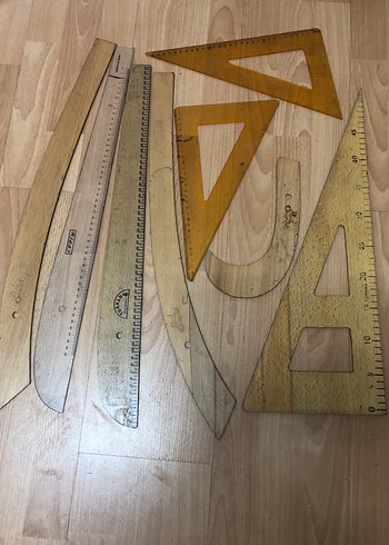 Ahşap ve Plastik Cetvel Seti ve Çanta - Görsel 4