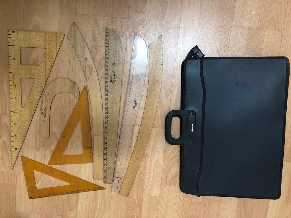 Ahşap ve Plastik Cetvel Seti ve Çanta - Görsel 2