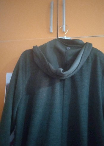 Gri Düğmeli Midi Kabanı - Görsel 4