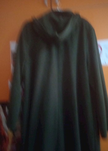 Gri Düğmeli Midi Kabanı - Görsel 3