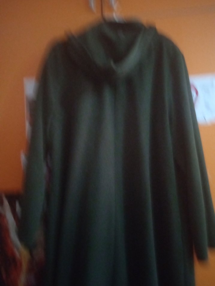 Gri Düğmeli Midi Kabanı - Görsel 3