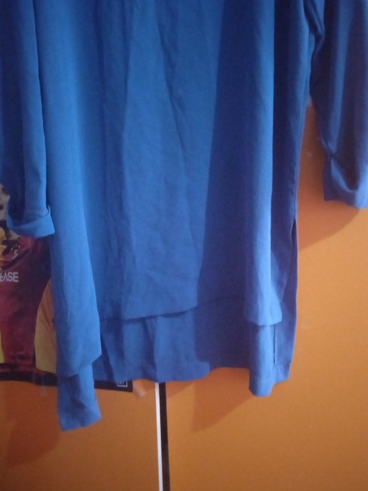 Mavi Keten Kadın Kısa Kollu Basic Tişört - Görsel 4