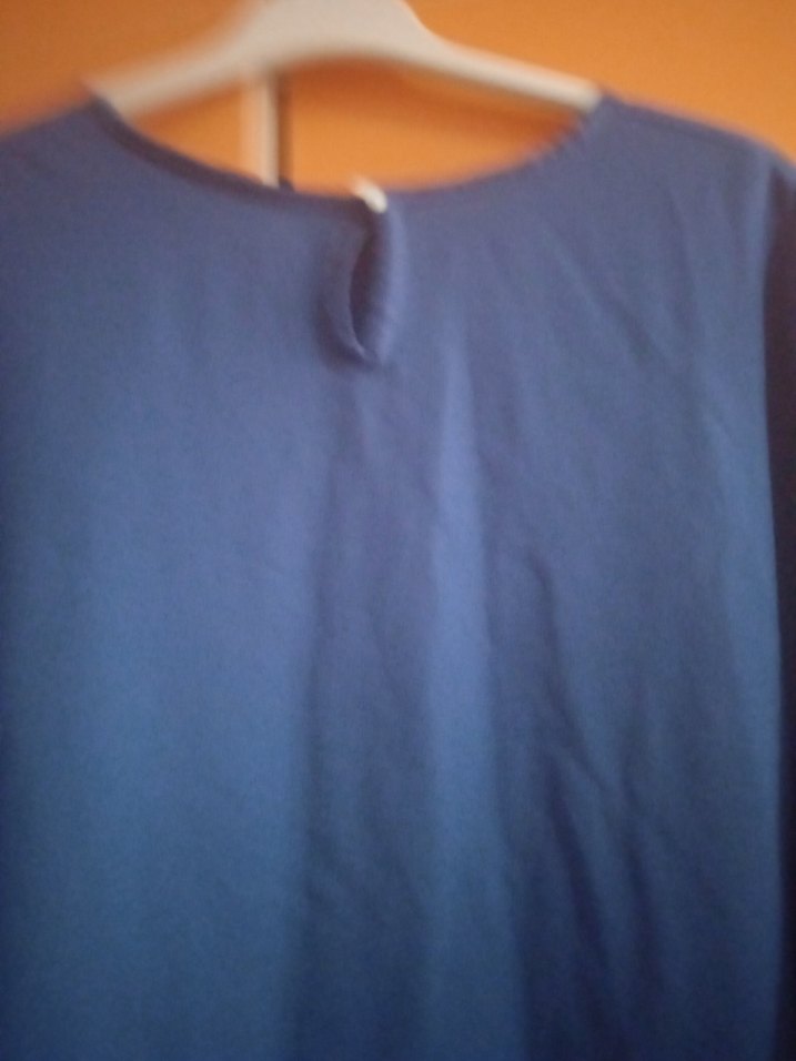 Mavi Keten Kadın Kısa Kollu Basic Tişört - Görsel 2