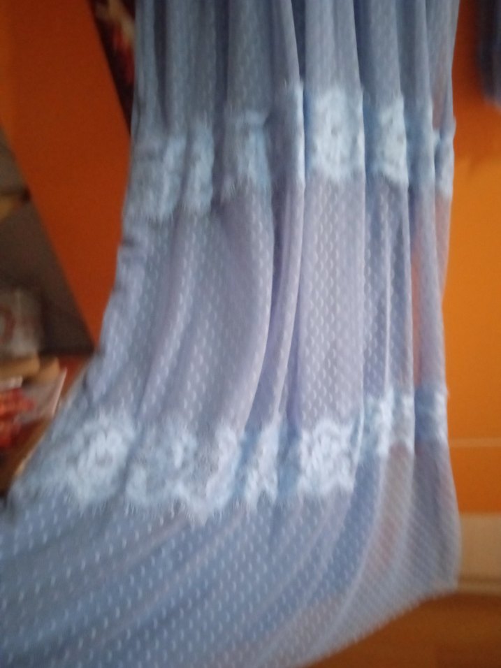 Bohem Rüzgârı Uzun Kollu Mavi Elbise - Görsel 3