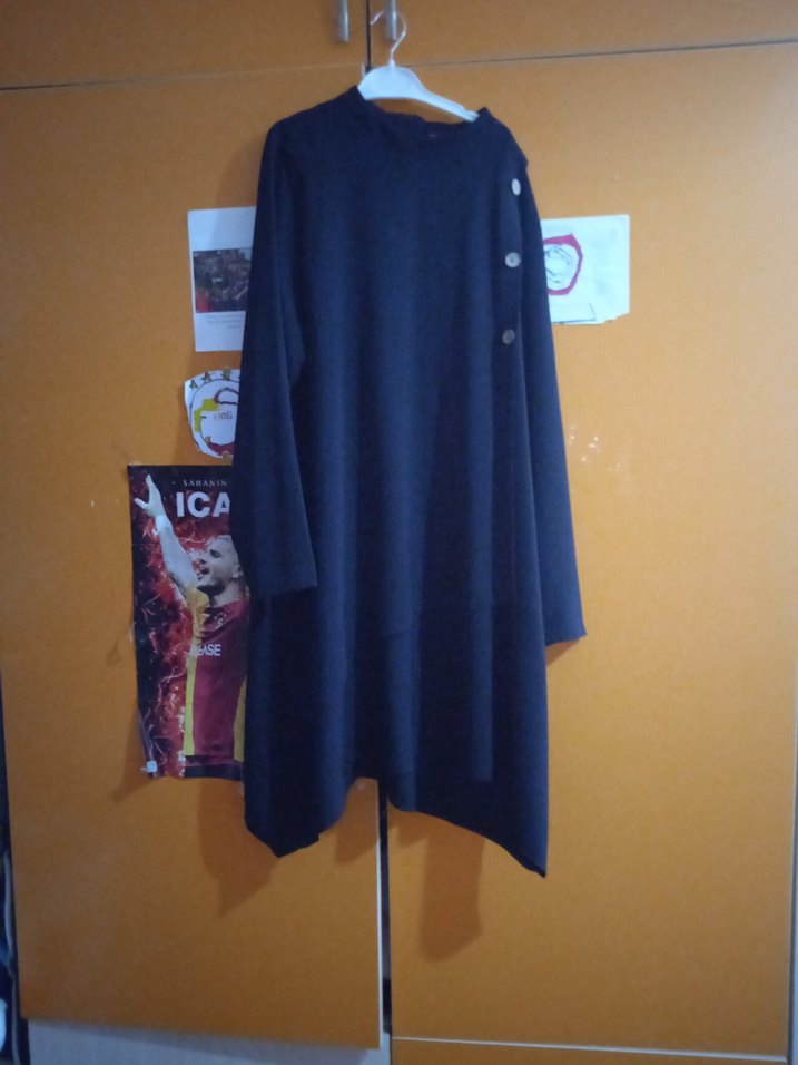 Kadın Siyah Uzun Drapeli Etek - Görsel 4