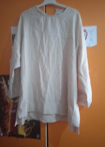 Bej Düz Normcore tunik - Görsel 4