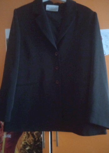 Siyah Düğmeli Kadın Blazer Ceket - Görsel 2