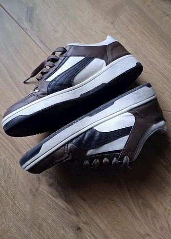 42 Beden kahverengi Renk Puma Kahverengi Gri Bağcıklı Erkek Spor Ayakkabı