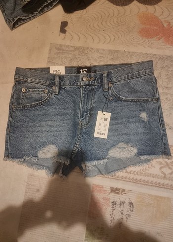 Zara Gevşek Kesim Mini Kot Şort