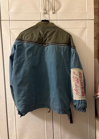 Kadın Çok Renkli Bel Detaylı Denim Ceket - Görsel 6