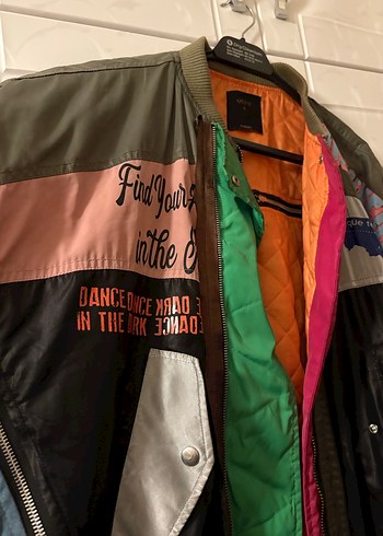 Kadın Çok Renkli Bel Detaylı Denim Ceket - Görsel 4