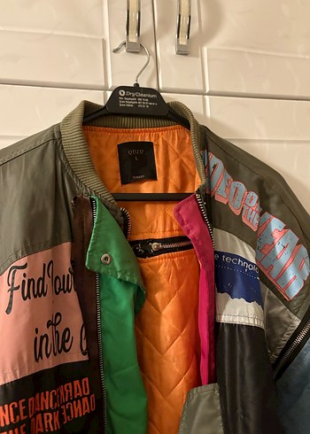 Kadın Çok Renkli Bel Detaylı Denim Ceket - Görsel 7