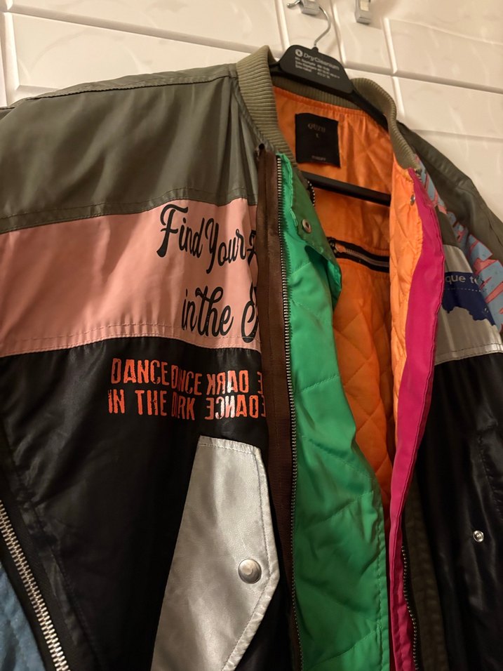 Kadın Çok Renkli Bel Detaylı Denim Ceket - Görsel 4