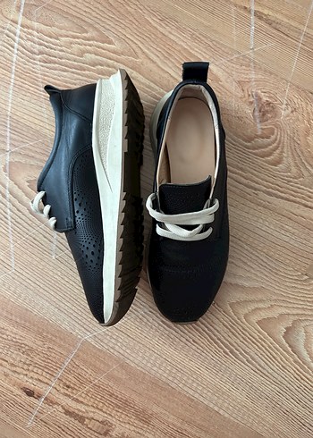 Siyah Bağcıklı Kadın Sneakers - Görsel 2