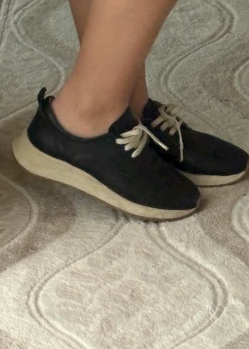 Siyah Bağcıklı Kadın Sneakers - Görsel 9