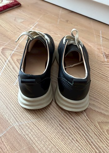 Siyah Bağcıklı Kadın Sneakers - Görsel 5