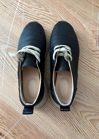 Siyah Bağcıklı Kadın Sneakers - Görsel 6