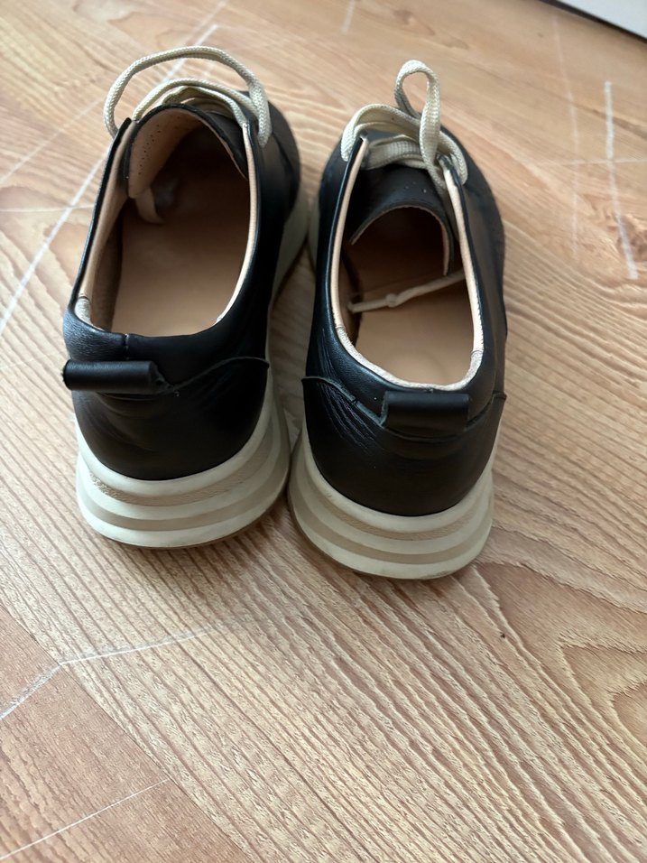 Siyah Bağcıklı Kadın Sneakers - Görsel 4