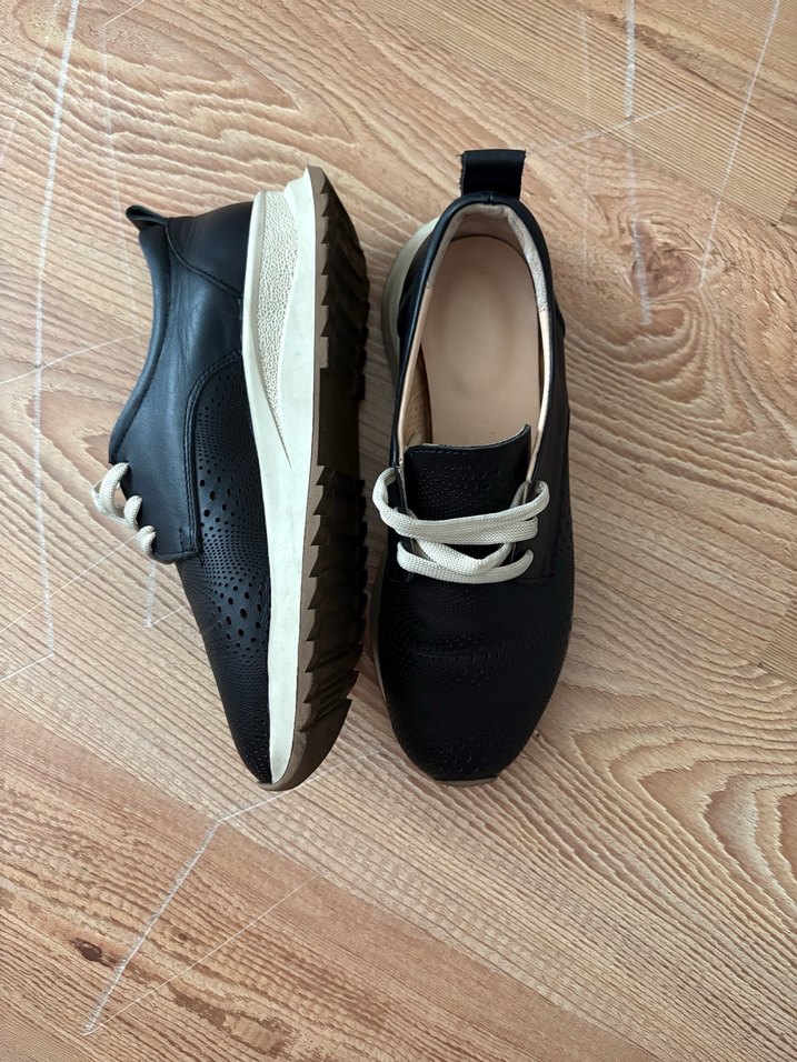 Siyah Bağcıklı Kadın Sneakers - Görsel 2