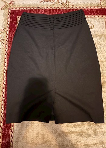 Düz Siyah Midi Kalem Etek - Görsel 3