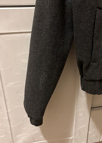 Düğmeli Gri Kadın Ceket - Görsel 8