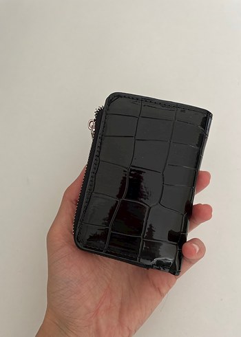Siyah Deri Yılan Desenli Kadın Cüzdan - Görsel 7