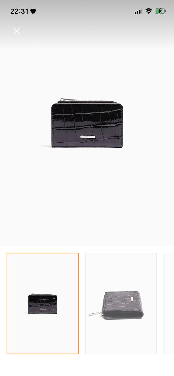 Siyah Deri Yılan Desenli Kadın Cüzdan - Görsel 2