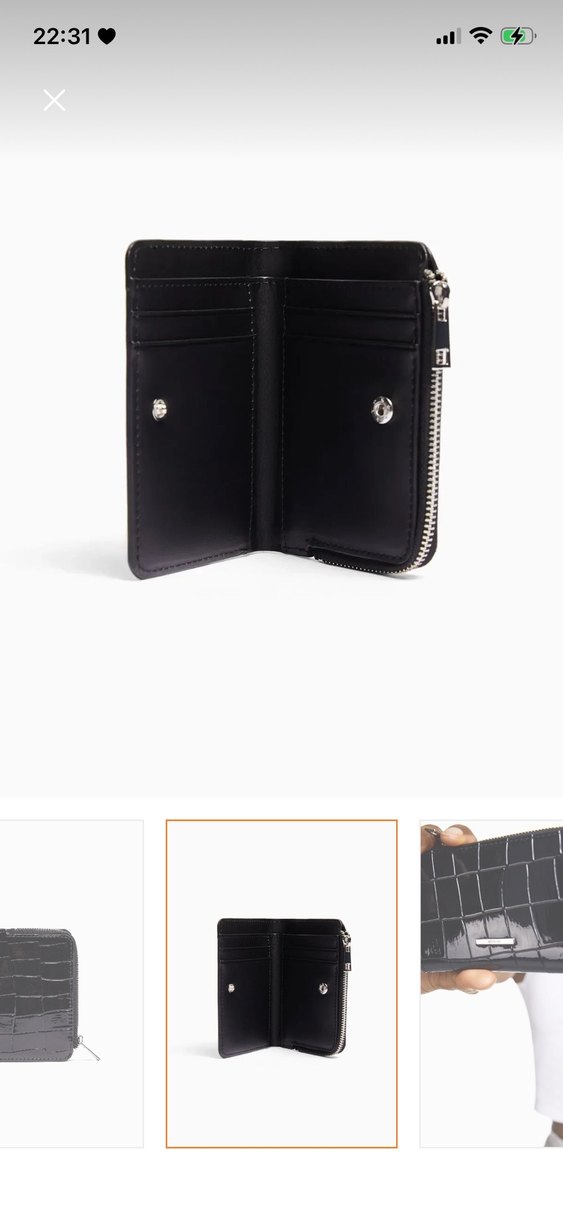 Siyah Deri Yılan Desenli Kadın Cüzdan - Görsel 4