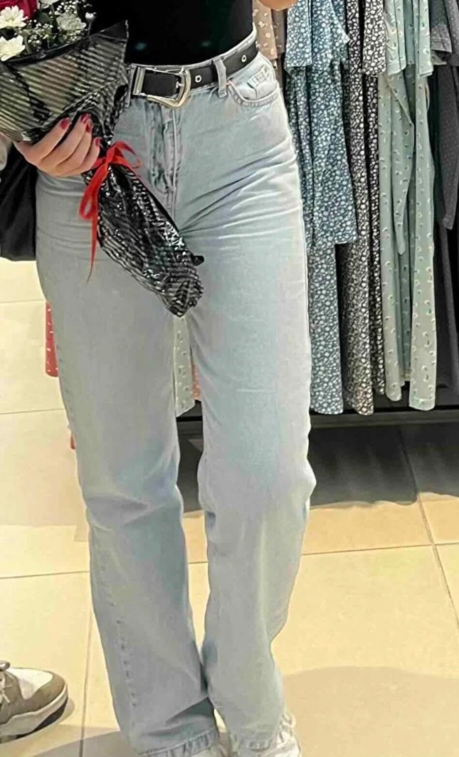 Bol Kesim Kot Pantolon - Görsel 2