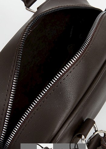 Zincir Detaylı Kahverengi Deri Kadın Çanta - Görsel 2