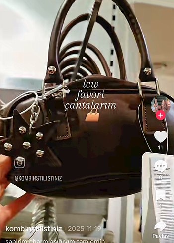 Zincir Detaylı Kahverengi Deri Kadın Çanta - Görsel 4