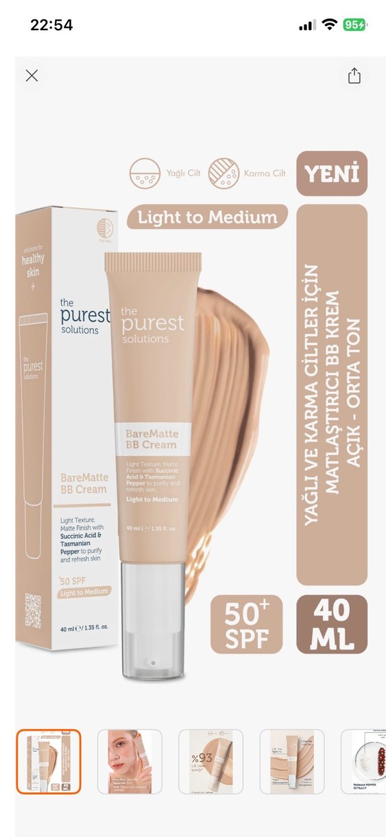 The Purest Solutions Matlaştırıcı BB Krem 40 ml - Görsel 4