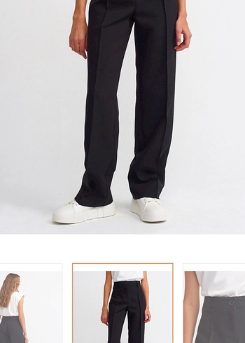 Kadın Siyah Midi Kumaş Pantolon - Görsel 4