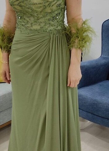 Yeşil abiye elbise