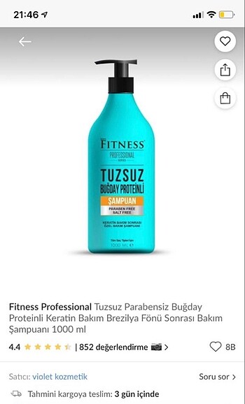 Fitness Proffesional tuzsuz şampuan