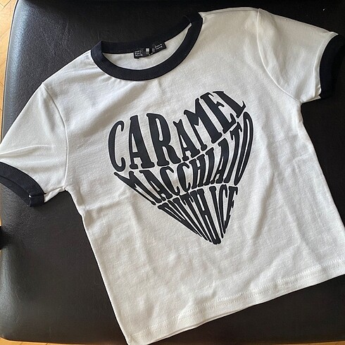 2 ADET Caramel macchiato crop top